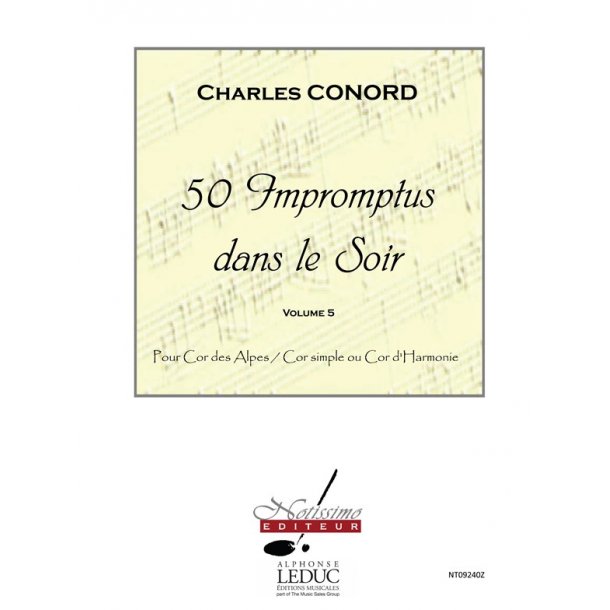Conord 50 Impromptus Dans Le Soir Cor Des Alpes Vol 5 Alpine Horn Bk