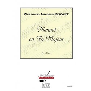 Mozart Menuet In F Major Piano Book