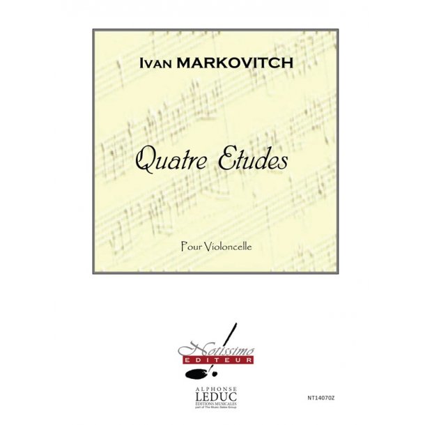 Markovitch 4 Etudes Violoncelle Cello Studies Book