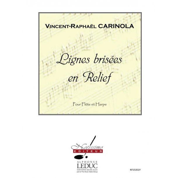 Carinola Lignes Brisees En Relief Flute &amp; Harp Book