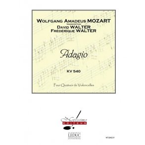 Mozart Adagio (Walter D) Cello Quartet Score & Parts