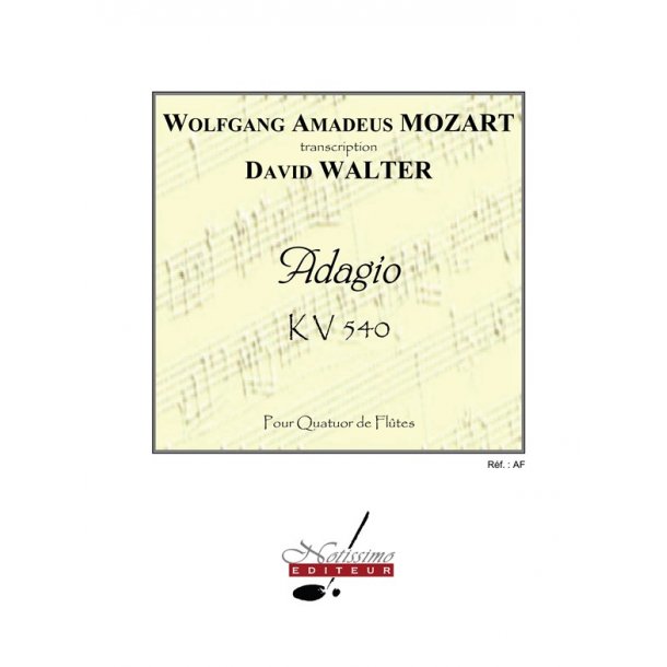 Mozart Adagio (Walter) 4 Flutes Score/Parts