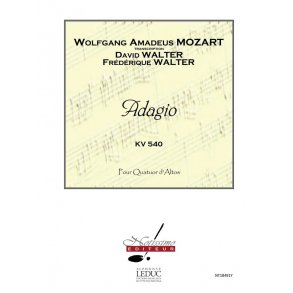 Mozart Adagio (Walter D) Viola Quartet Score & Parts