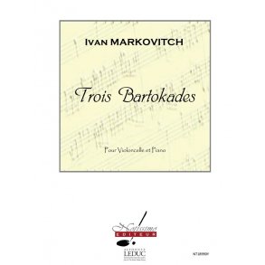 Markovitch 3 Bartokades Cello & Piano Book