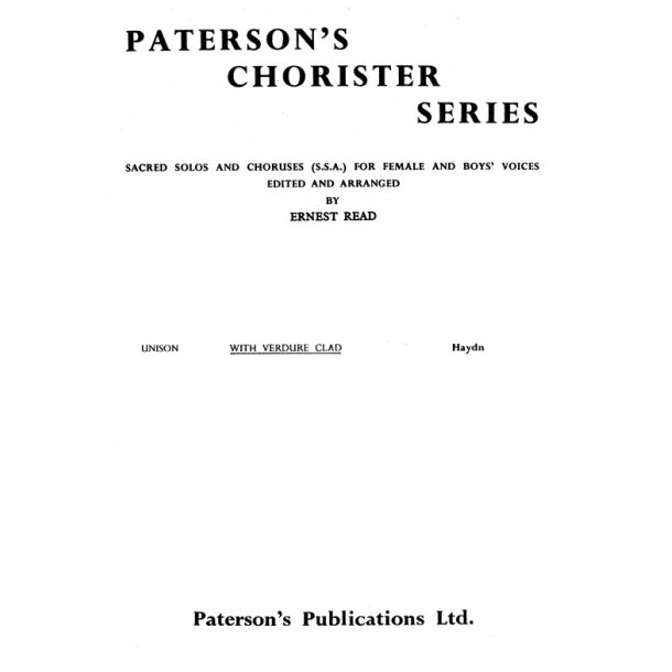 Haydn With Verdure Clad Unison