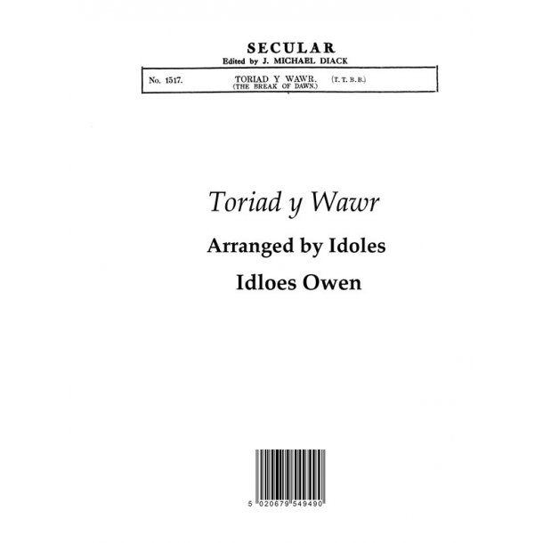 Owen, I Toriad Y Wawr (The Break Of Dawn) Ttbb