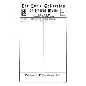 Handel Let All The People Rejoice Satb