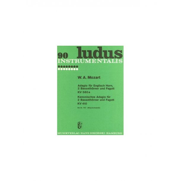 W.A. Mozart: Adagio Fur Englisch Horn 2 Bassethorner Und Fagott KV580A