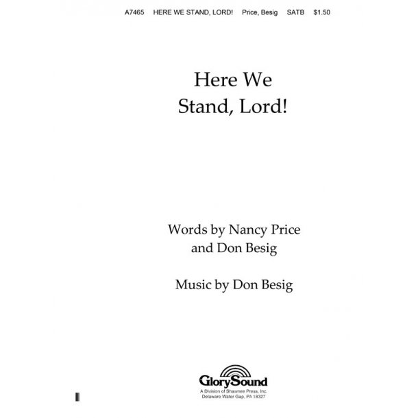 Don Besig: Here We Stand Lord SATB