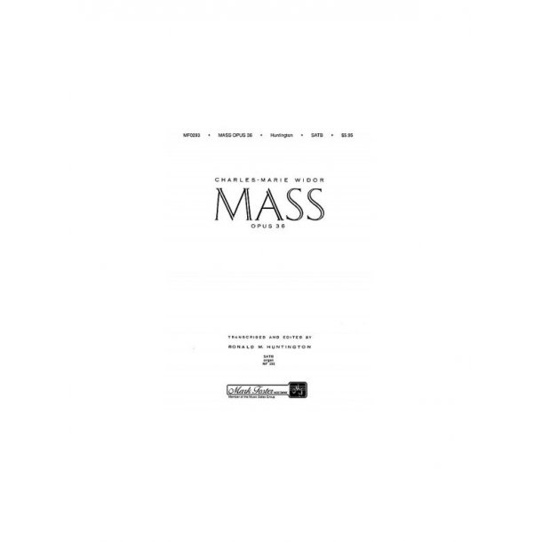 Charles-Marie Widor: Mass Op.36