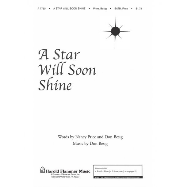 PRICE STAR WILL SOON SHINE, A SATB, FLUTE