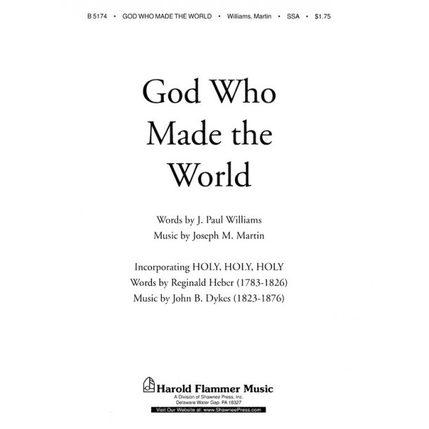 WILLIAMS GOD WHO MADE THE WORLD SSA