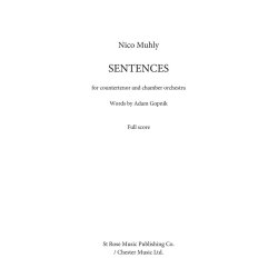 Nico Muhly: Sentences (Full Score)