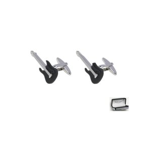 Tie Studio: Black Guitar Cufflinks