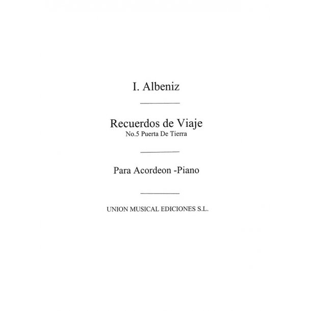 Albeniz: Puerta De Tierra Bolero (Biok) for Accordion