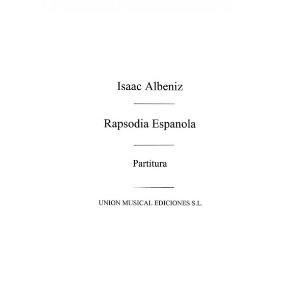 Albeniz: Rapsodia Espanola (Halffter,C) for 2 Pianos