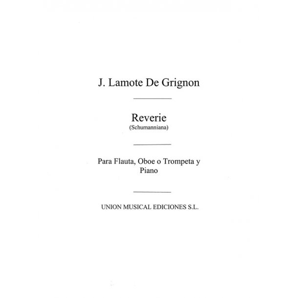 Lamote De Grignon: Reverie (Amaz) for Flute and Piano