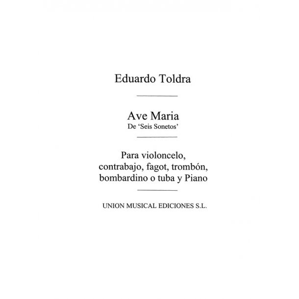 Toldra: Ave Maria (Amaz) for Cello and Piano