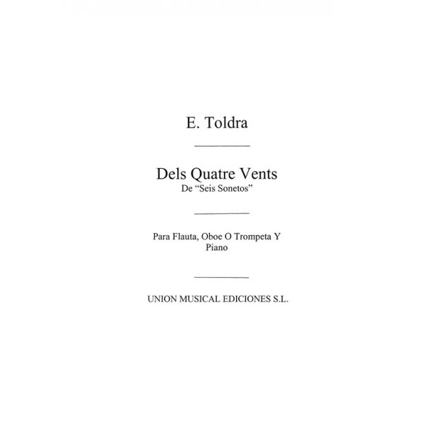 Toldra: Dels Quatre Vents (Amaz) for Trumpet In C and Piano