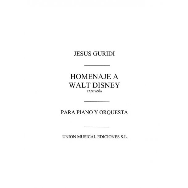 Guridi Homeaje De Walt Disney Two Pianos