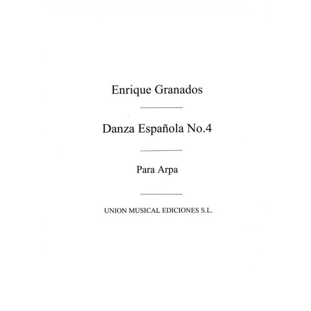 Granados Danza Espanola No.4 Villanesca Harp (zabaleta)