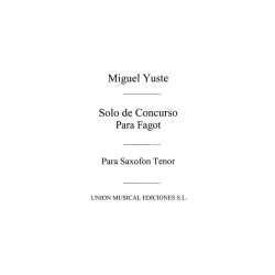 Yuste: Solo De Concurso for Tenor Saxophone