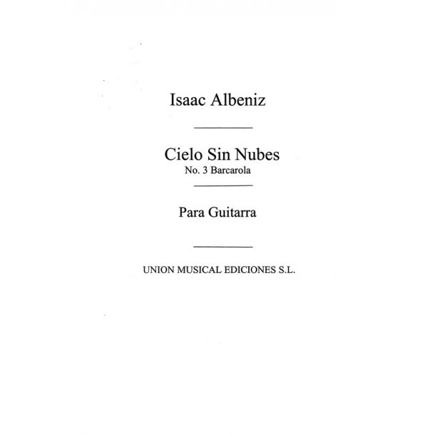 Albeniz: Cielo sin nubes (Garcia Fortea) for guitar