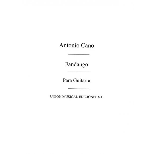Cano: Fandango (Balaguer) for Guitar