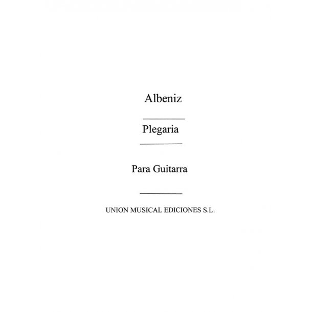 Albeniz: Plegaria (Garcia Fortea) for guitar