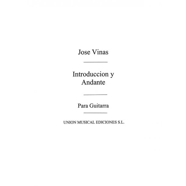 Vinas: Introduccion Y Andante (Balaguer) for Guitar