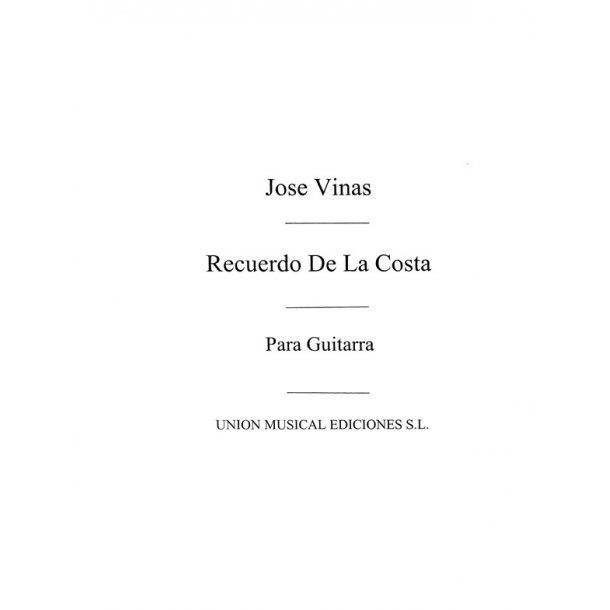 Vinas: Recuerdo De La Costa Pequena Romanza (Balaguer) for Guitar