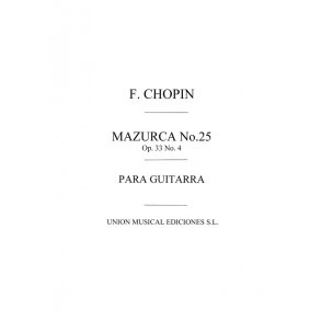 Frideric Chopin: Mazurka No.25 Op.33 No.4 (Tarrega) for Guitar