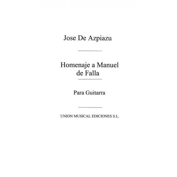 Azpiazu: Homenaje A Manuel De Falla for