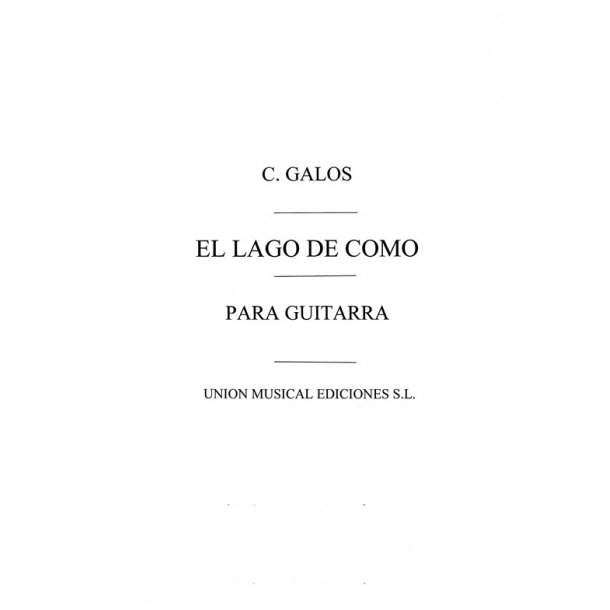 Galos: El Lago De Como Nocturno (Garcia Velasco) for Guitar