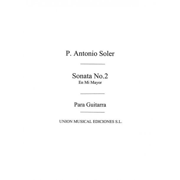 Soler: Sonata No.2 (Garcia Velasco) for Guitar