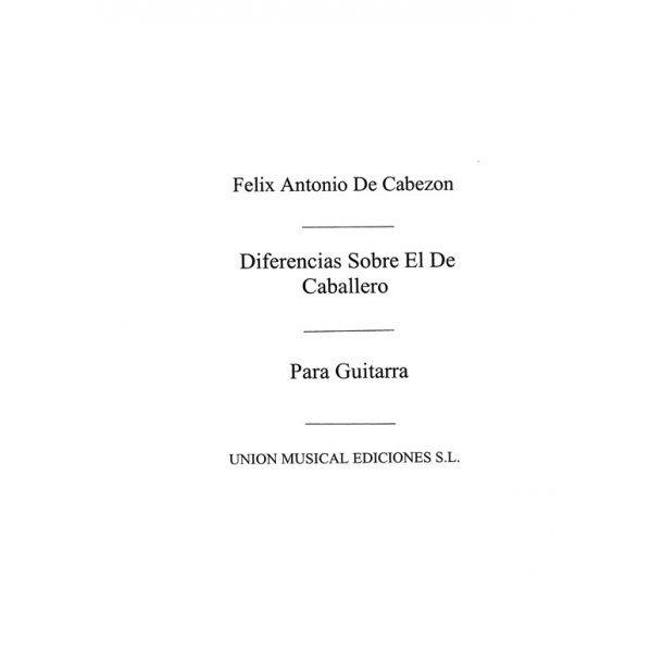 Cabezon: Diferencias Sobre El Canto Del Caballero (Garcia Velasco)