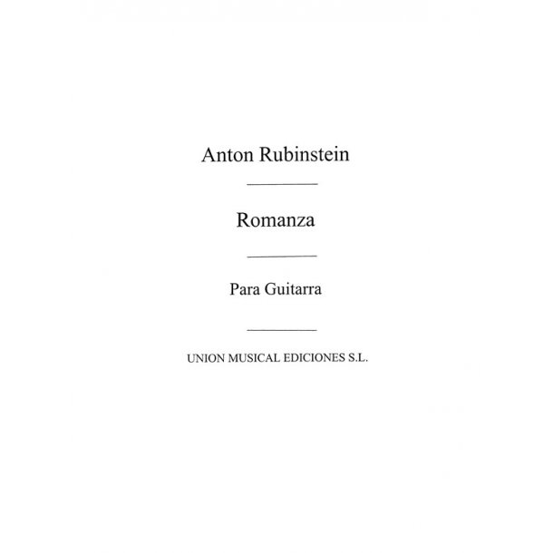 Rubinstein: Romanza (Llobet) for Guitar