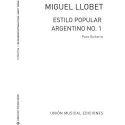 Llobet: Estilo Popular Argentino No.1 for Guitar