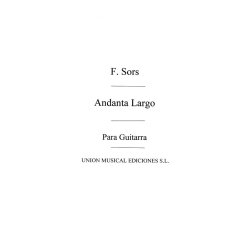 Sor Andante Largo (Llobet) Guitar **Am32665**