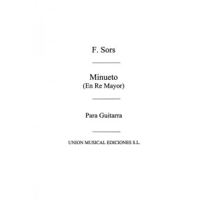 Sors: Minueto En Re Mayor Op.11 No.5 (Llobet) for Guitar