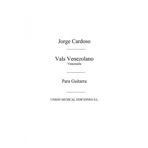 Cardoso Venezuela Vals No.10 From Suite Popular Sudamerica Guitar