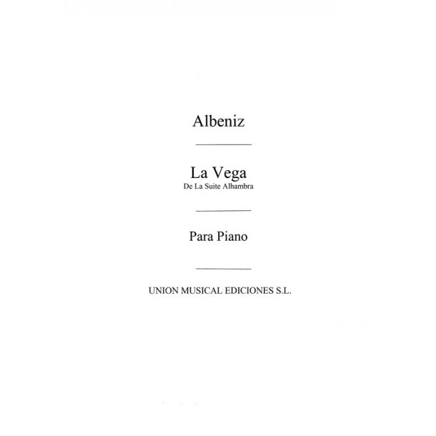 Albeniz La Vega De La Suite Alhambra Piano