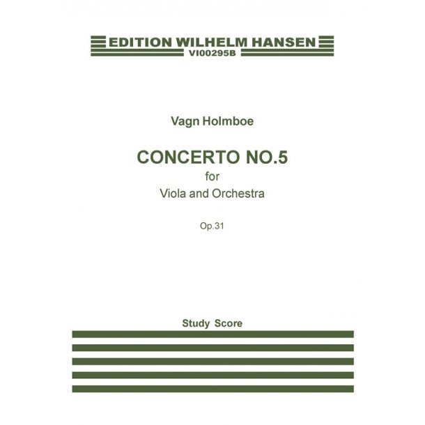 Holmboe Concrto No5 Op31 Vla/Orch Mini Score
