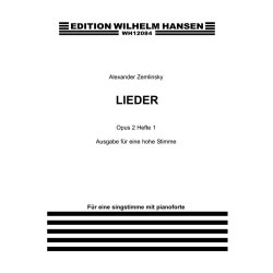 Alexander Zemlinsky: Lieder Op. 2 Book One (High Voice)
