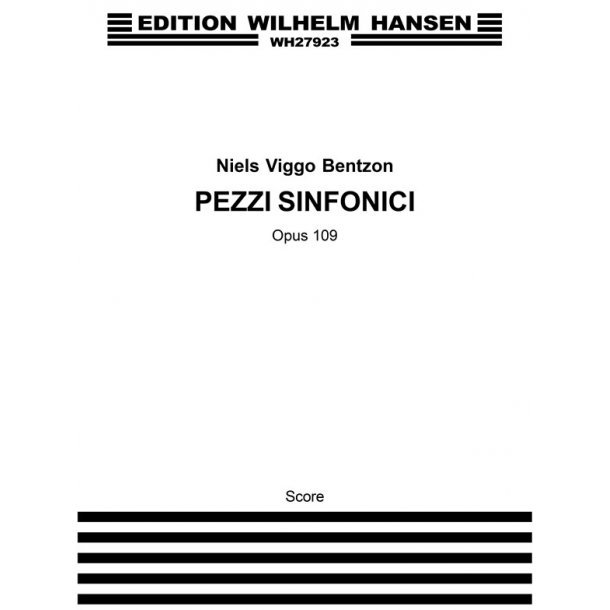Bentzon, Nv Pezzi Sinfonici Orchestra F/S