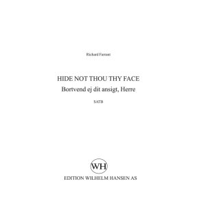 HIDE NOT THOU THY FACE  FSL520