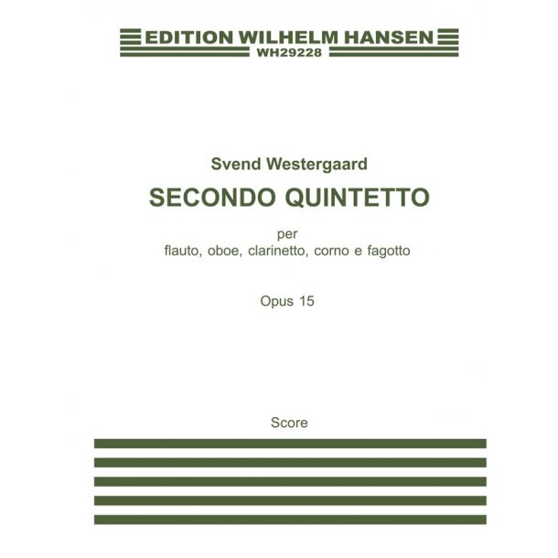 Svend Westergaard: Wind Quintet No.2 Op.15 (Miniature Score)