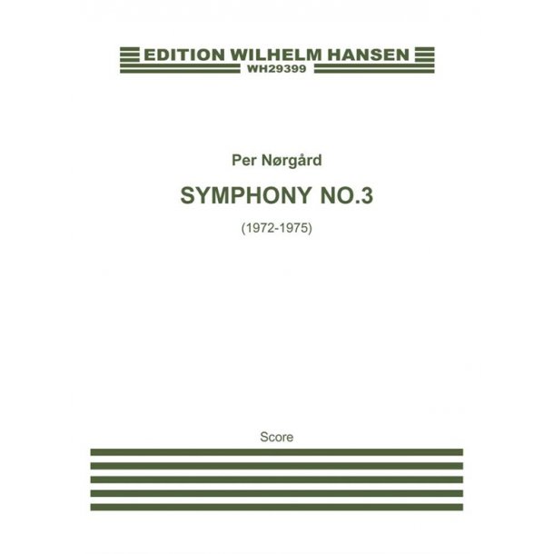 Per Nrgrd: Symphony No.3 (Score)