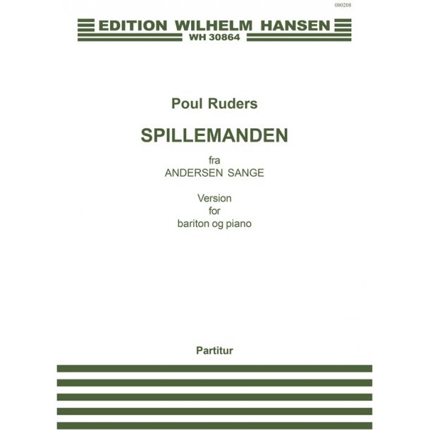 RUDERS POUL SPILLEMANDEN BARITONE VOICE & PIANO BOOK