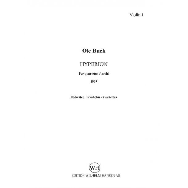 Ole Buck: Hyperion (Parts)